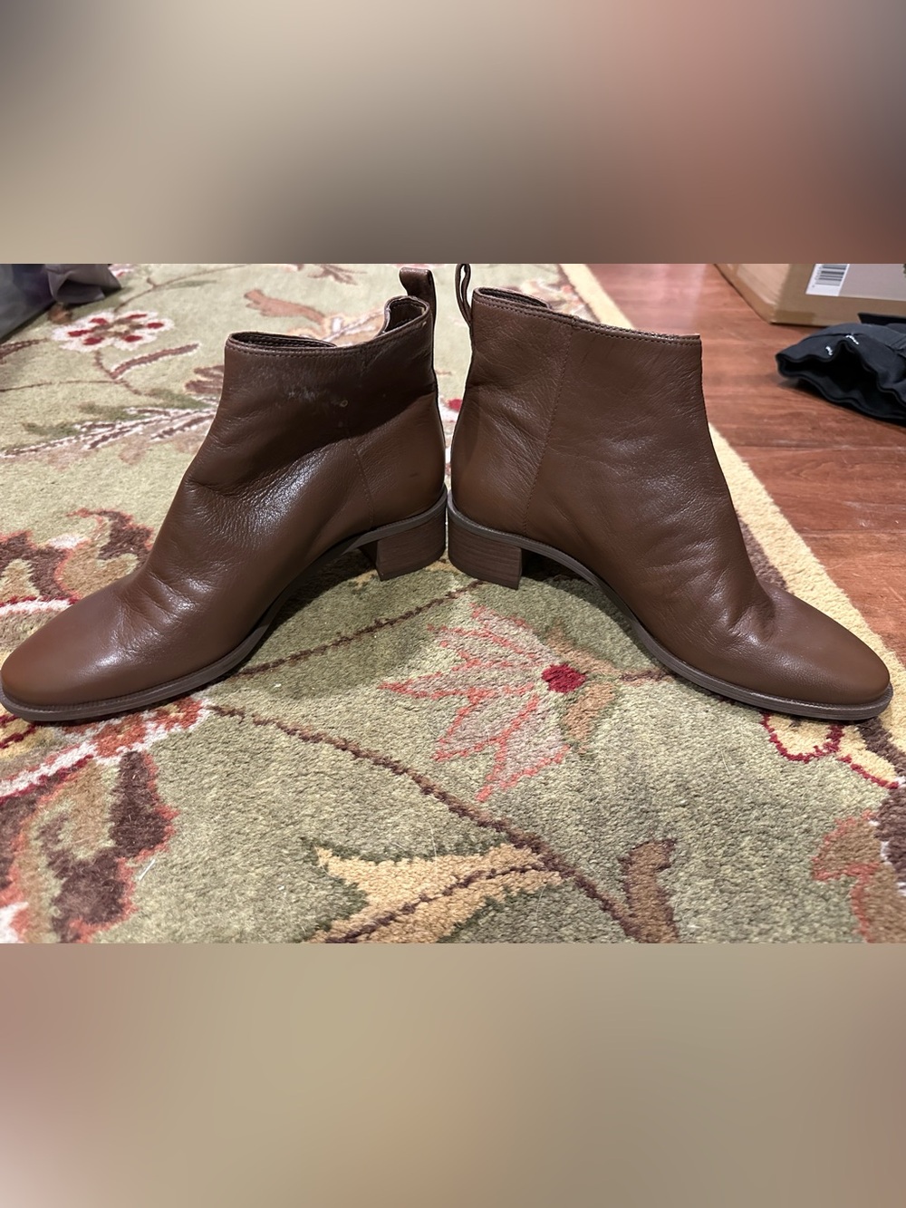 Copper Key Brown Leather Ankle Booties